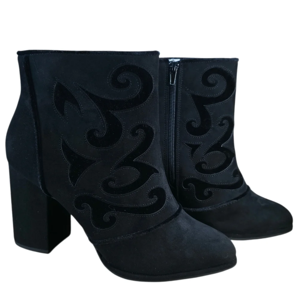 Cloudwalkers Black Faux Suede Ankle Boots Womens 10W - Picture 4 of 10